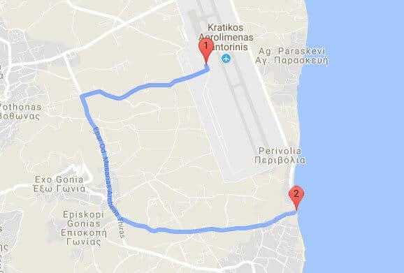 How to Go to Santorini Santorini Airport to Kamari